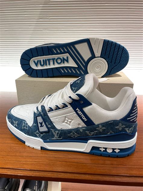 lv trainer blue denim|Lv trainers louis vuitton.